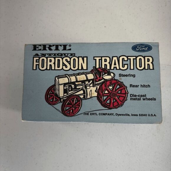 VINTAGE ERTL ANTIQUE FORDSON FARM TRACTOR MODEL # 804 BOXED DIE CAST METAL VTG - Picture 6 of 9